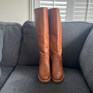 Zodiac cognac colored tall boots size 8